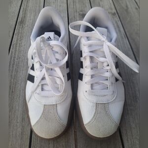 Adidas White and Black Sneakers, Court, Size 7